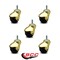 Service Caster 2 Inch Bright Brass Hooded 5/16 Inch Threaded Stem Ball Caster SCC, 5PK SCC-TS01S20-POS-BB-516-5 - alternate 3